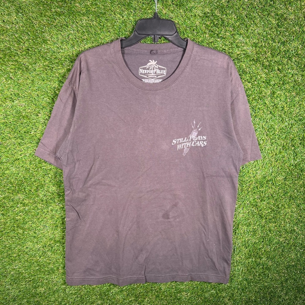 Newport Blue Mens Still Plays With Cars Graphic T-Shirt Charcoal Gray‎ Medium